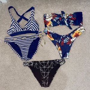 2 BIKINI SETS AND 1 PAIR OF BIKINI BOTTOMS